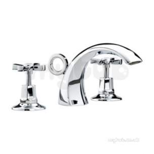 Bristan Brassware -  Bristan Art Deco 3 Hole Basin Mixer