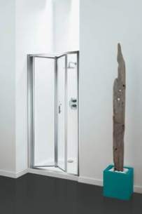 Coram Optima Enclosures -  Optima Bi-fold Door 700mm Plain Gls Chr