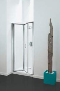 Coram Optima Enclosures -  Optima Bi-fold Door 760mm Plain Gls Chr