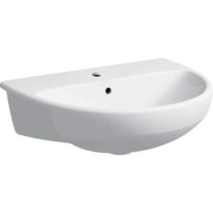 Geberit Sanitaryware -  Geberit Semi Recessed Basin 550x440 2 Tap 501.405.00.7