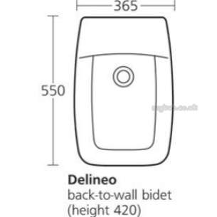 Ideal Standard Sottini Ware -  Ideal Standard T501001 Delineo Btw Bidet One Tap Hole White