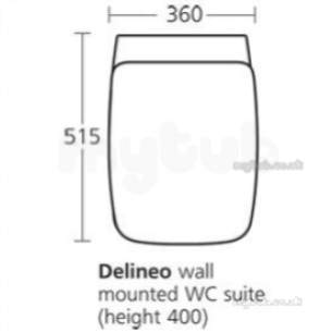 Ideal Standard Sottini Ware -  Ideal Standard T348401 Delineo Wc Wall Hung Wc Pan White