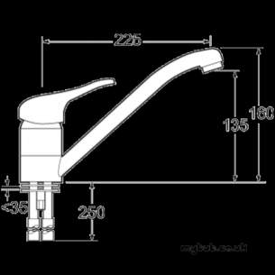 Deva Brassware -  Deva Sms171 Sezana S/lvr Mono Sink Mixer Cp