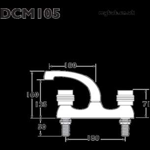 Deva Brassware -  Deva Sole105 Solerno Two Tap Holes Sink Mixer Cp