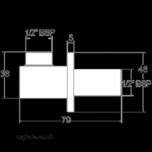 Deva Brassware -  Deva Sq13 Square Wall Union