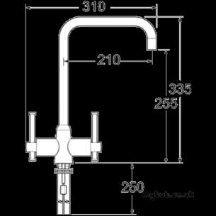 Deva Brassware -  Deva Tbar130 Cd Mono Lever Mixer Cp