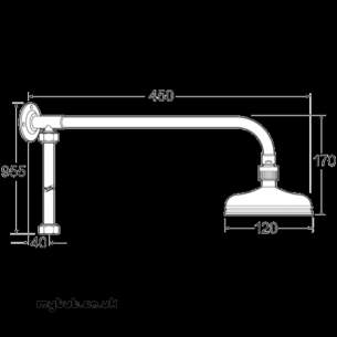 Deva Brassware -  Deva Fixed Riser Rail For Exp Showers Only