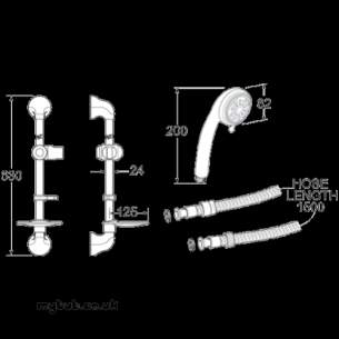 Deva Brassware -  Deva Sliding Rail/bracket/soap Dish Cp