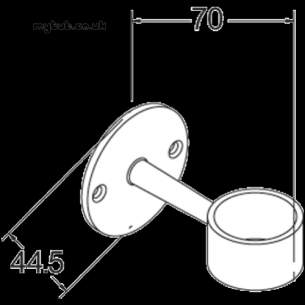 Deva Showering -  Deva Tsf76 Wall Mtd Hose Retainer