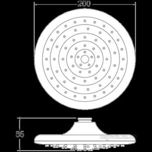 Deva Showering -  Deva Tsf78 Round Shower Head