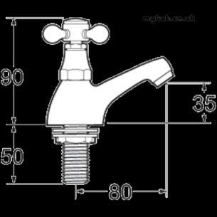 Deva Brassware -  Deva Tud02 Tudor Bath Taps Chrome