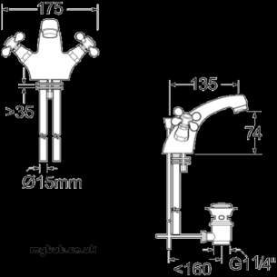 Deva Brassware -  Deva Tud113 Tudor Mono Basin Mixer Puw Cp