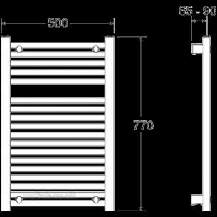 Deva Accessories -  Deva Tw1 Straight Towel Warmer Cp