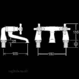 Deva Brassware -  Deva Vic058 Regency Bath Filler Cp