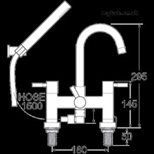 Deva Brassware -  Deva Vision Deck Mnt Bath/shower Mixer And Kit Cp