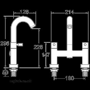 Deva Brassware -  Deva Vision Deck Mount Bath Filler Cp