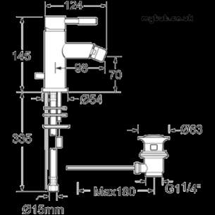 Deva Brassware -  Deva Vision Mono Bidet Mixer And Puw Obsolete
