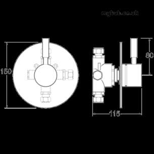 Deva Brassware -  Deva Vsn3wd Vision 3 Way Divertor Cp