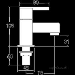 Deva Brassware -  Deva Zon101 Zonos Square Basin Taps Cp