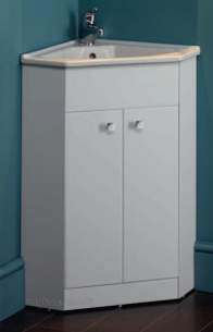 Eastbrook Sanitary Ware -  22.0011 Diamante Corner Basin White 1th