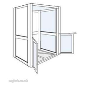 Akw Medicare Products -  23028l Standalone Cubicle 1200 X 700 Left Hand Plus
