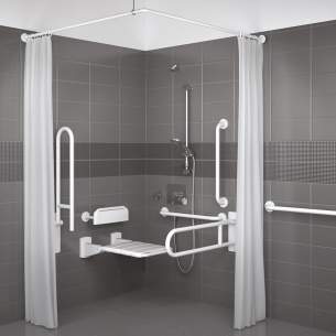 Delabie DOC M -  Delabie Doc M Recessed Shower Pack White Epoxy Coated