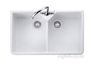Rangemaster Sinks -  Rangemaster Double Bowl Belfast Sink Wh