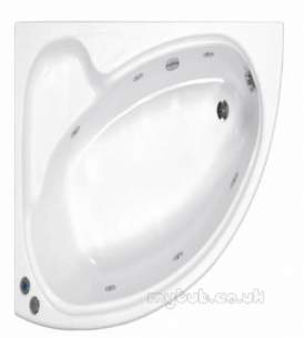 Eastbrook Baths -  19-006r Dove Right Hand Cornr 5mm 6 Jet Chrome Plated W/pol