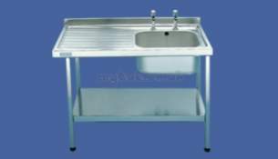 Sissons Stainless Steel Sinks -  Sissons Mini Sink 1200 X 600 Left Hand Drain