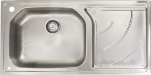 Astracast Sinks And Accessories -  Echo 1.0 Bowl Sink Left Hand Drainer Ss
