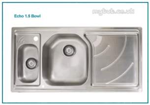 Astracast Sinks and Accessories -  Echo 1.5b Feature Sink Pack Brushd Steel