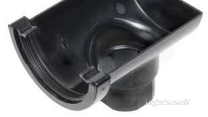 Polypipe Elegance Range -  Elegance C/i Effect Stop End Outlet Bk