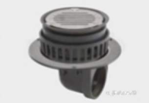 Harmer Roof Outlets -  Ci Rf Med Sp Horiz Thd Otlet-3 Inch Squ Fg