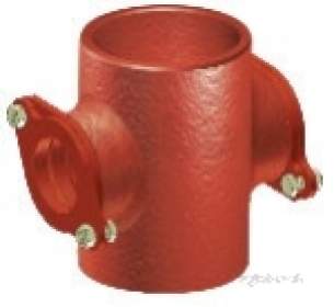 Ensign Soil -  100mm X 2 Inch Boss Pipe 2 Boss Opposd Ef091