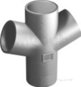 Ensign Drain -  100mm X 100mm X 69d Double Branch Ed010