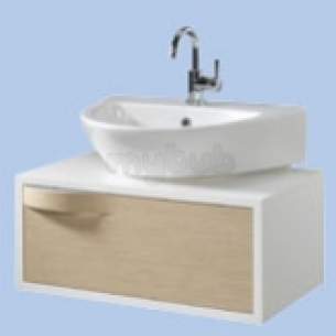 Twyford Galerie Plan Furniture -  Flow Furniture 1dwr 60/65cm Basin Oak Fw0130ok