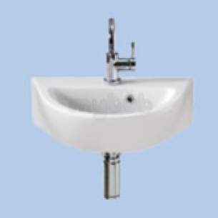 Twyford Mid Market Ware -  Flow Washbasin Basin 400 X 310mm Fw4841wh