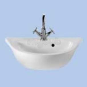 Twyford Mid Market Ware -  Twyford Fw4621s/r Flow One Tap Hole Basin White Fw4621wh