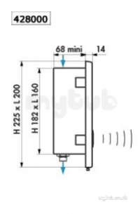 Delabie Urinals -  Delabie Tempomatic Recessed Urinal Valve M1/2 Inch St Steel Mains 12v
