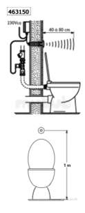 Delabie Accessories and Miscellaneous -  Delabie Tempomatic Wc Cross Wall 30mm Valve 1 Inch Mains 230/12v