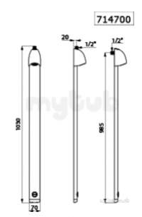 Delabie Showers -  Delabie Sporting 2 Anodised Alu Sh Panel M1/2 Inch 30sec Time Flow Valve