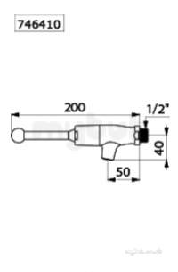 Delabie Basin Taps -  Delabie Tempostop Wall Mounted Lever Operated Basin Tap M1/2 Inch 7sec