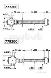 Delabie Urinals -  Delabie Tempostop C-wall 200mm Urinal Valve Mm1/2 Inch 3sec Time Flow