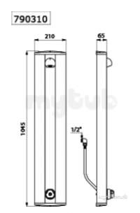 Delabie Brassware -  Delabie Tempomix Aluminium Shower Panel Mixer Hidden Inlets 30sec