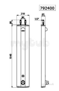 Delabie Showers -  Delabie Securitherm Therm Alum Shower Panel 6v Battery-op Top Inlets