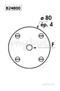 Delabie Accessories and Miscellaneous -  Delabie Reinforced Plate 80 4 Screws Wall Mtd Tempomix Temposoft