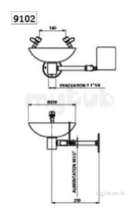 Delabie Safety Eye Wash -  Delabie Wall Mounted Safety Eye Wash With Bowl