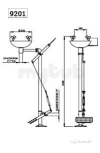 Delabie Safety Eye Wash -  Delabie Safety Free Standing Eye Wash With Bowl