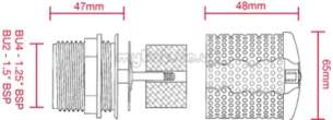 Cistermiser Flush Control Valve -  Freeway Ii Filter Mesh And Cap Assembly