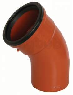 Clark Drain Polypropylene Drainage Channel -  110mm 45deg Single Socket Pvc Bend